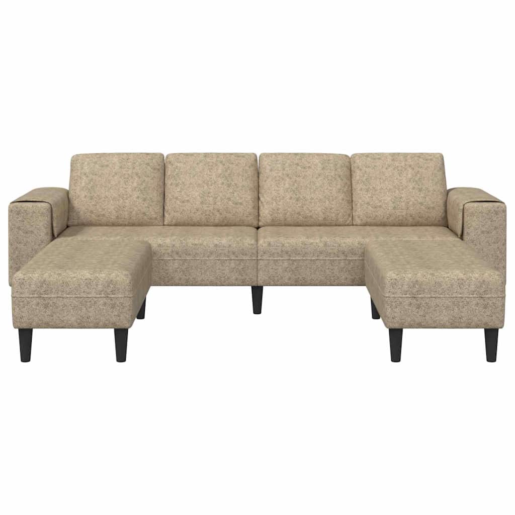 Set de canapea 3 pcs Gri deschis Piele ecologică de suede GartenMobel Dekor