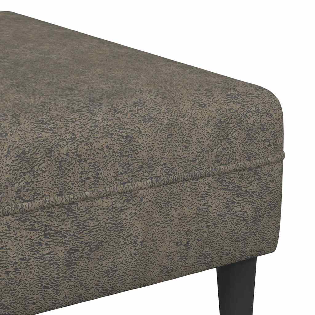 Set de canapea 3 pcs Gri închis Piele ecologică de suede GartenMobel Dekor