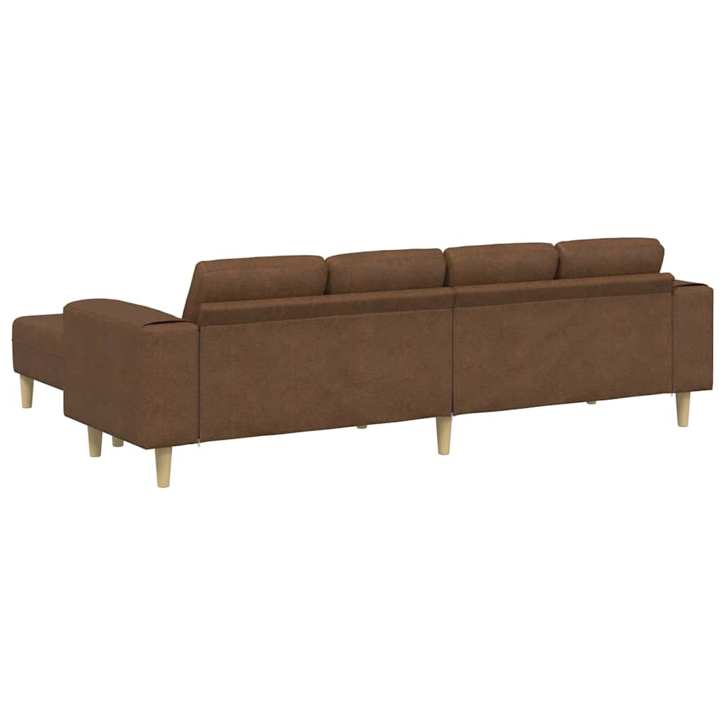 Set de canapea 3 pcs Maro Piele ecologică de suede GartenMobel Dekor