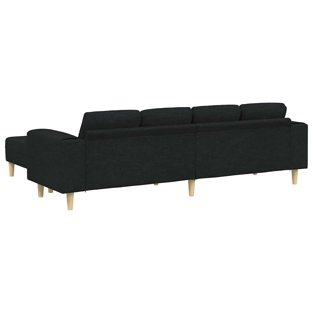 Set de canapea 3 pcs Negru țesătură GartenMobel Dekor