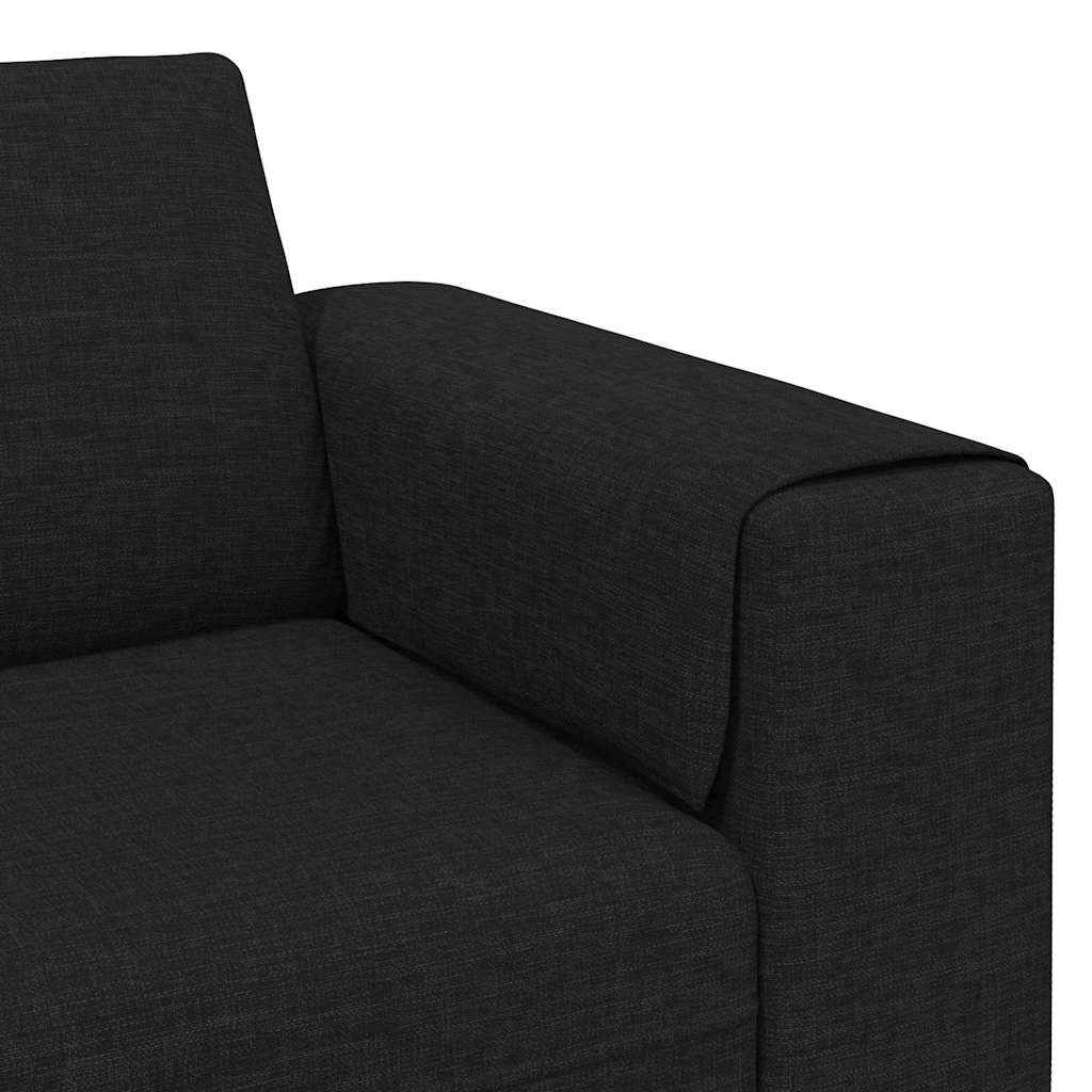 Set de canapea 3 pcs Negru țesătură GartenMobel Dekor