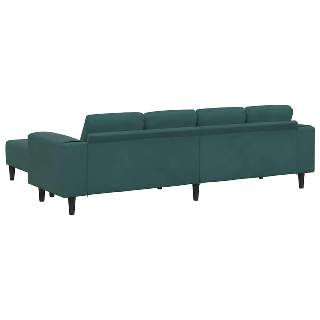 Set de canapea 3 pcs Verde închis Catifea GartenMobel Dekor