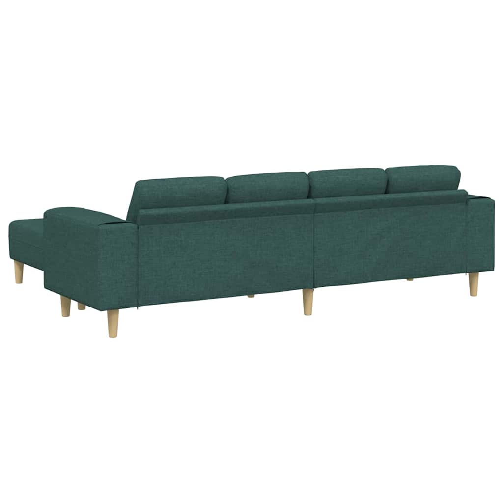 Set de canapea 3 pcs Verde închis țesătură GartenMobel Dekor