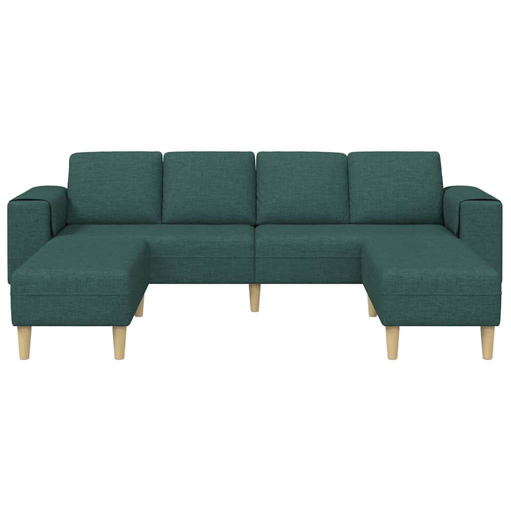 Set de canapea 3 pcs Verde închis țesătură GartenMobel Dekor