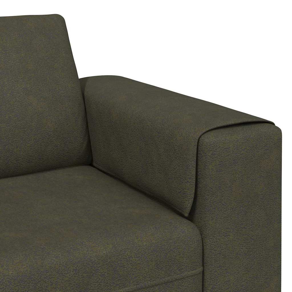 Set de canapea 3 pcs Verde militar Piele ecologică de suede GartenMobel Dekor
