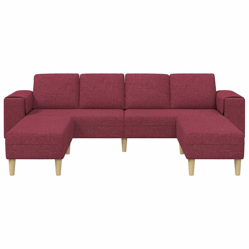 Set de canapea 3 pcs bordo țesătură GartenMobel Dekor