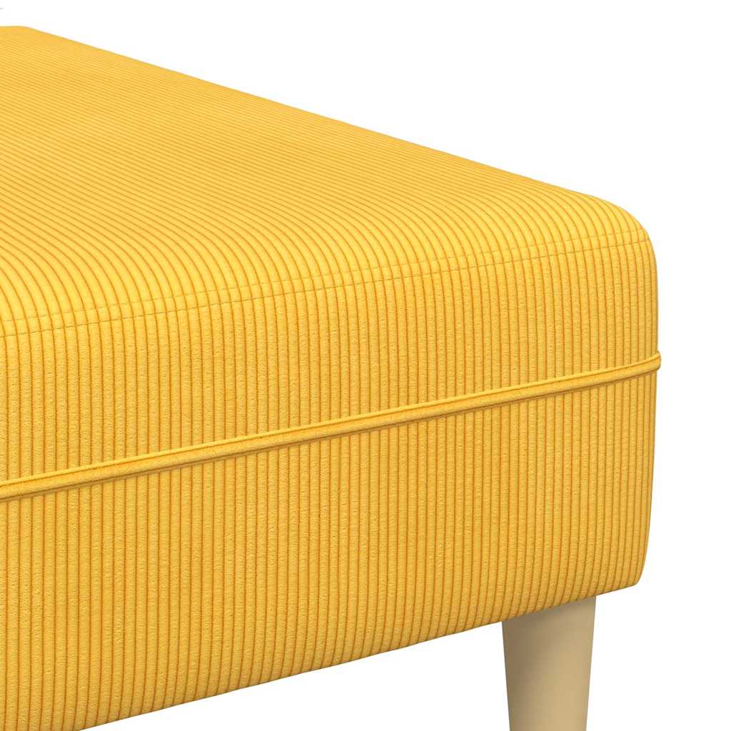 Sofa din material textil Galben Deschis Țesătură de catifea GartenMobel Dekor