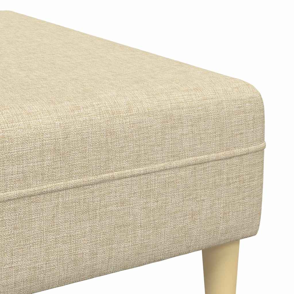 Sofa din material textil cu pernă 3 pcs Crem 208 cm țesătură GartenMobel Dekor