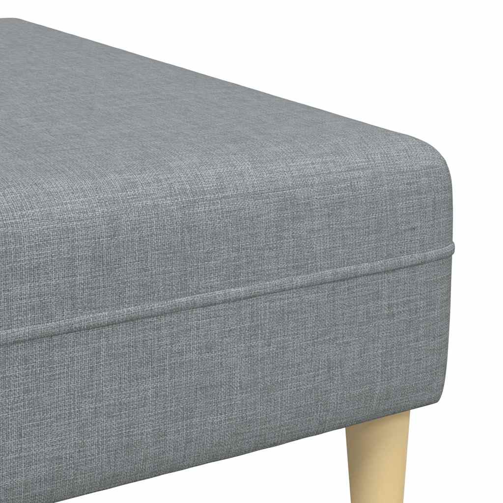 Sofa din material textil cu pernă 3 pcs Gri deschis 208 cm țesătură GartenMobel Dekor