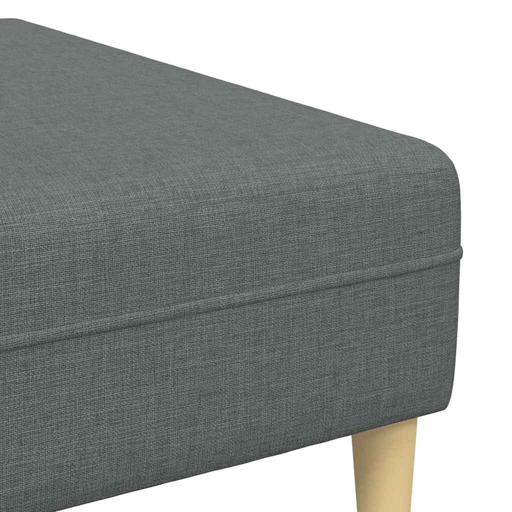 Sofa din material textil cu pernă 3 pcs Gri închis 208 cm țesătură GartenMobel Dekor