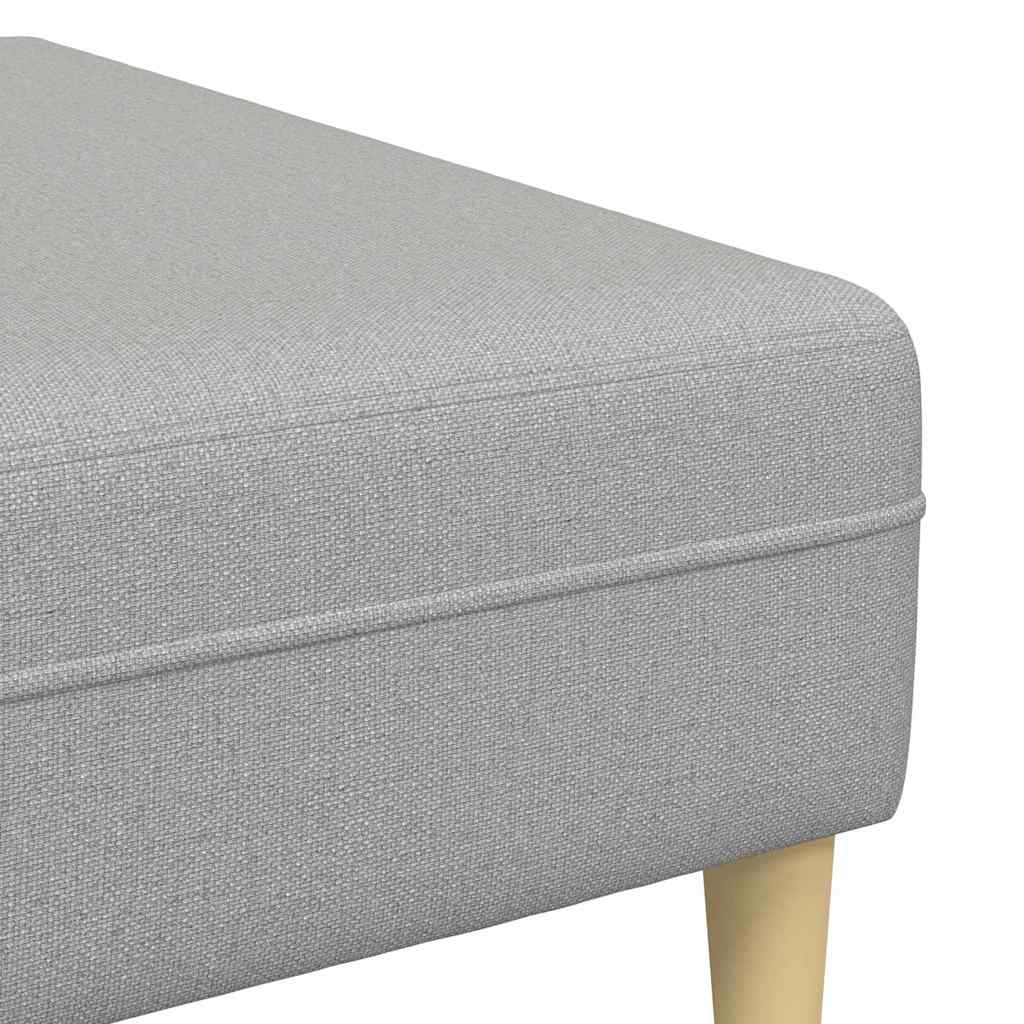 Sofa din material textil cu pernă 3 pcs Gri nori 208 cm țesătură GartenMobel Dekor