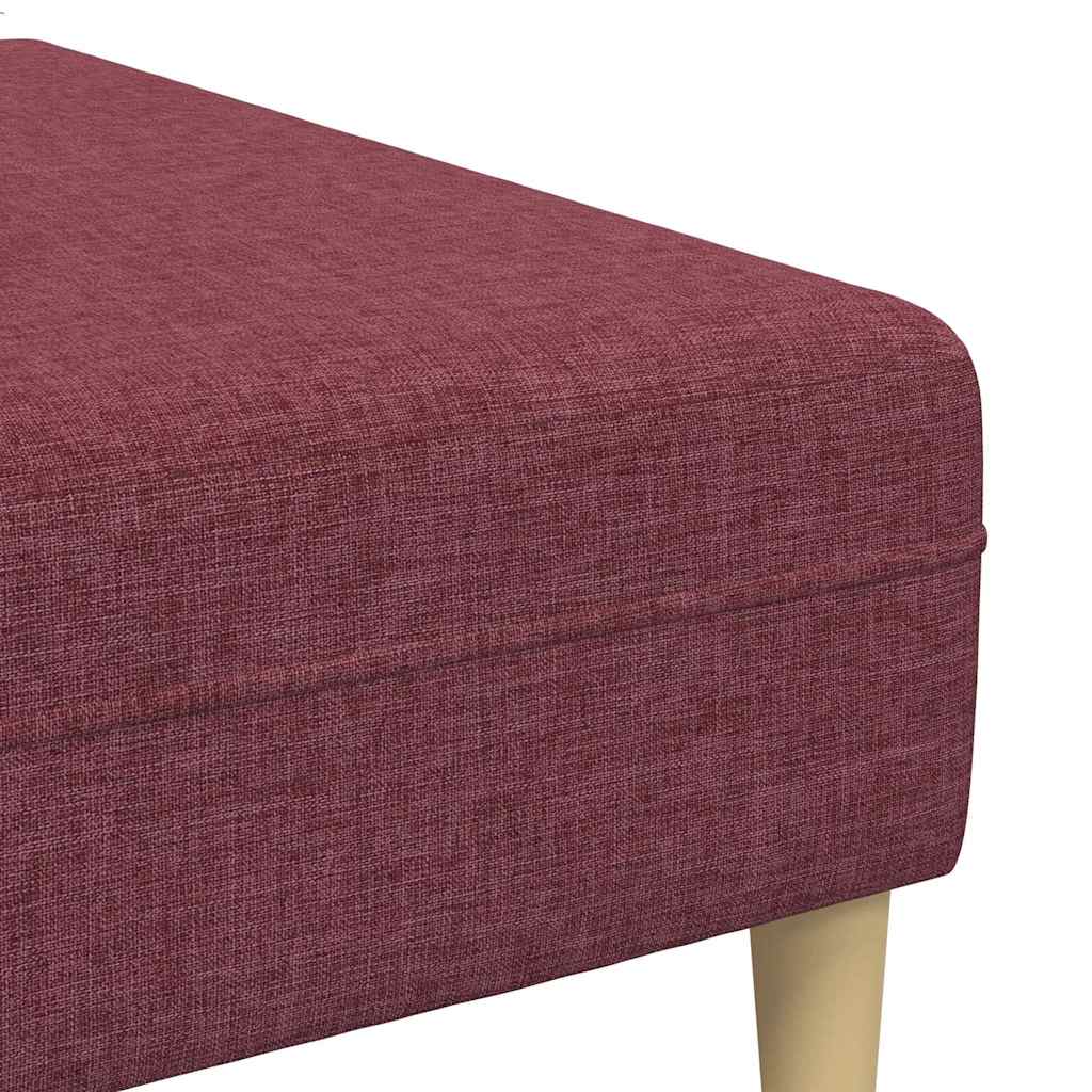 Sofa din material textil cu pernă 3 pcs Roșu Vin 208 cm țesătură GartenMobel Dekor