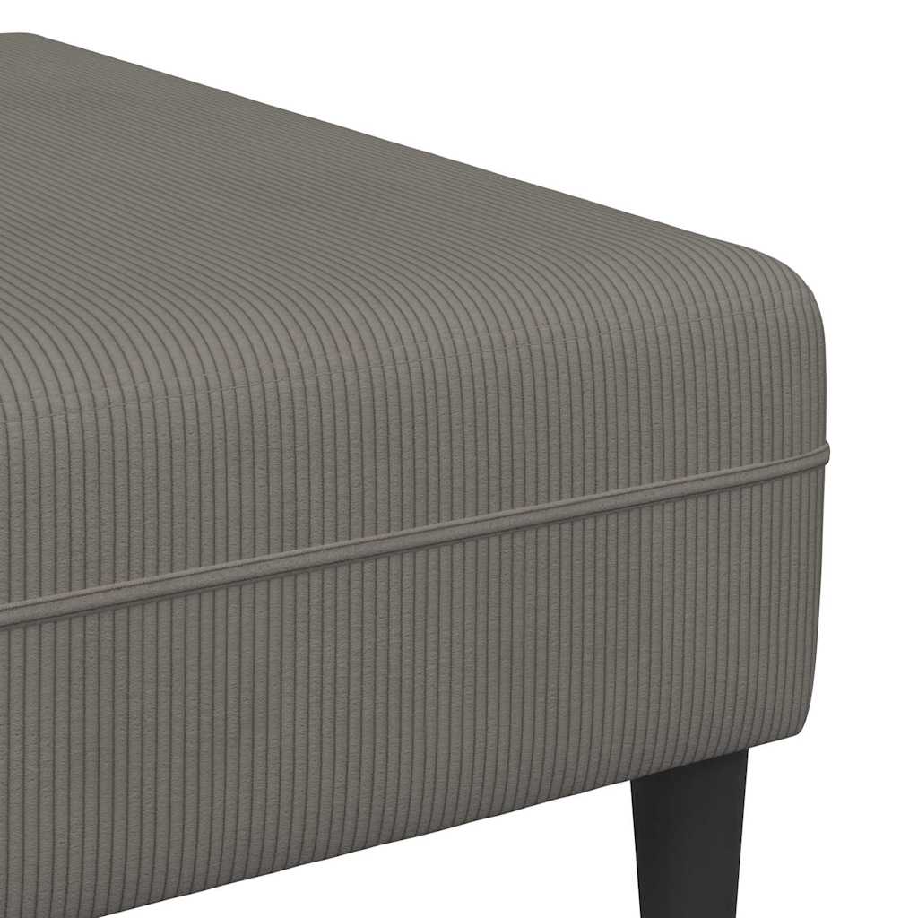 Sofa din material textil cu pernă Gri deschis Țesătură de catifea GartenMobel Dekor
