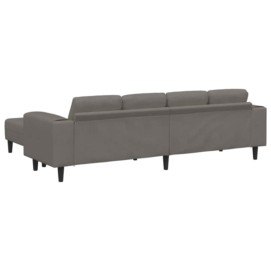 Sofa din material textil cu pernă Gri deschis Țesătură de catifea GartenMobel Dekor