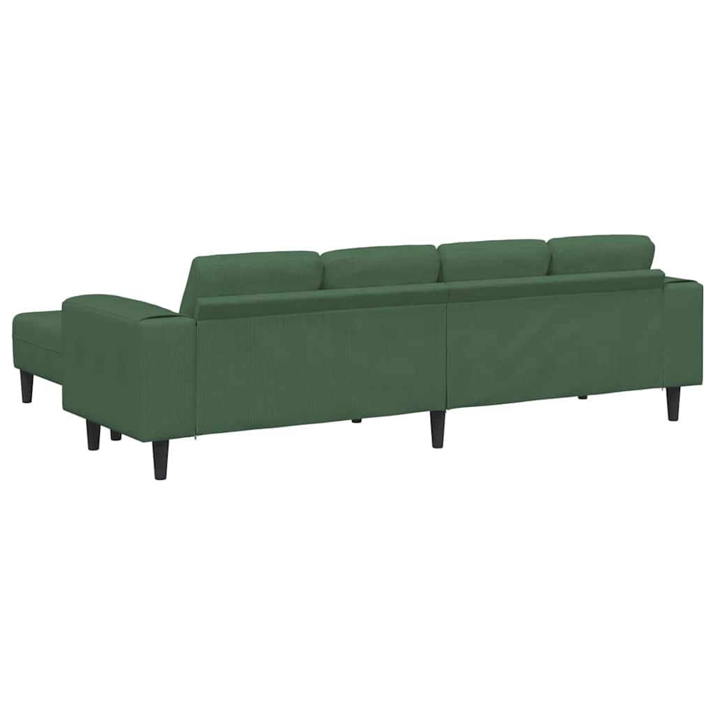 Sofa din material textil cu pernă Verde închis Țesătură de catifea GartenMobel Dekor