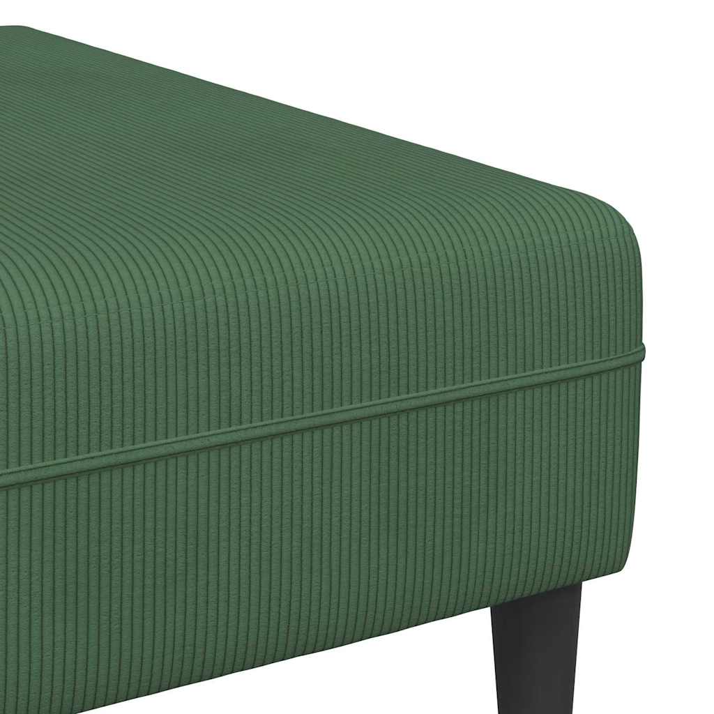Sofa din material textil cu pernă Verde închis Țesătură de catifea GartenMobel Dekor