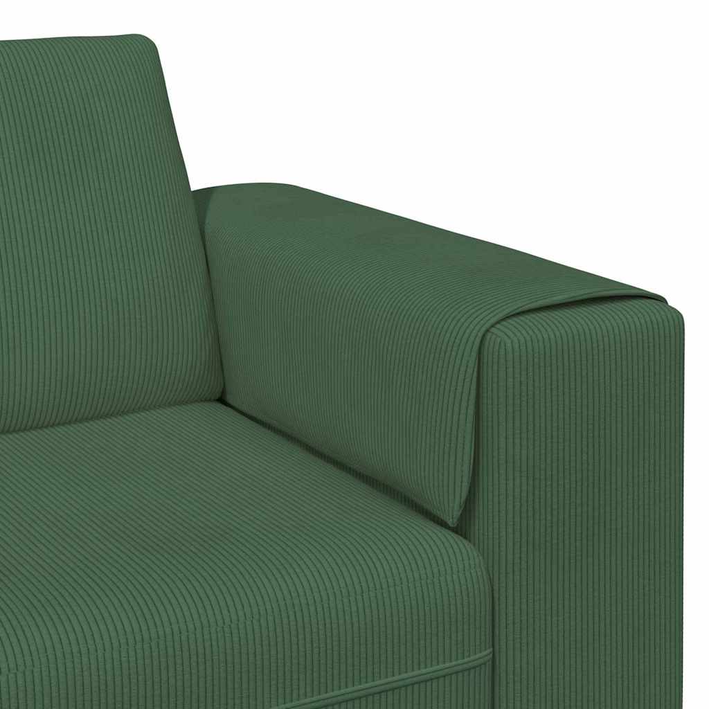 Sofa din material textil cu pernă Verde închis Țesătură de catifea GartenMobel Dekor