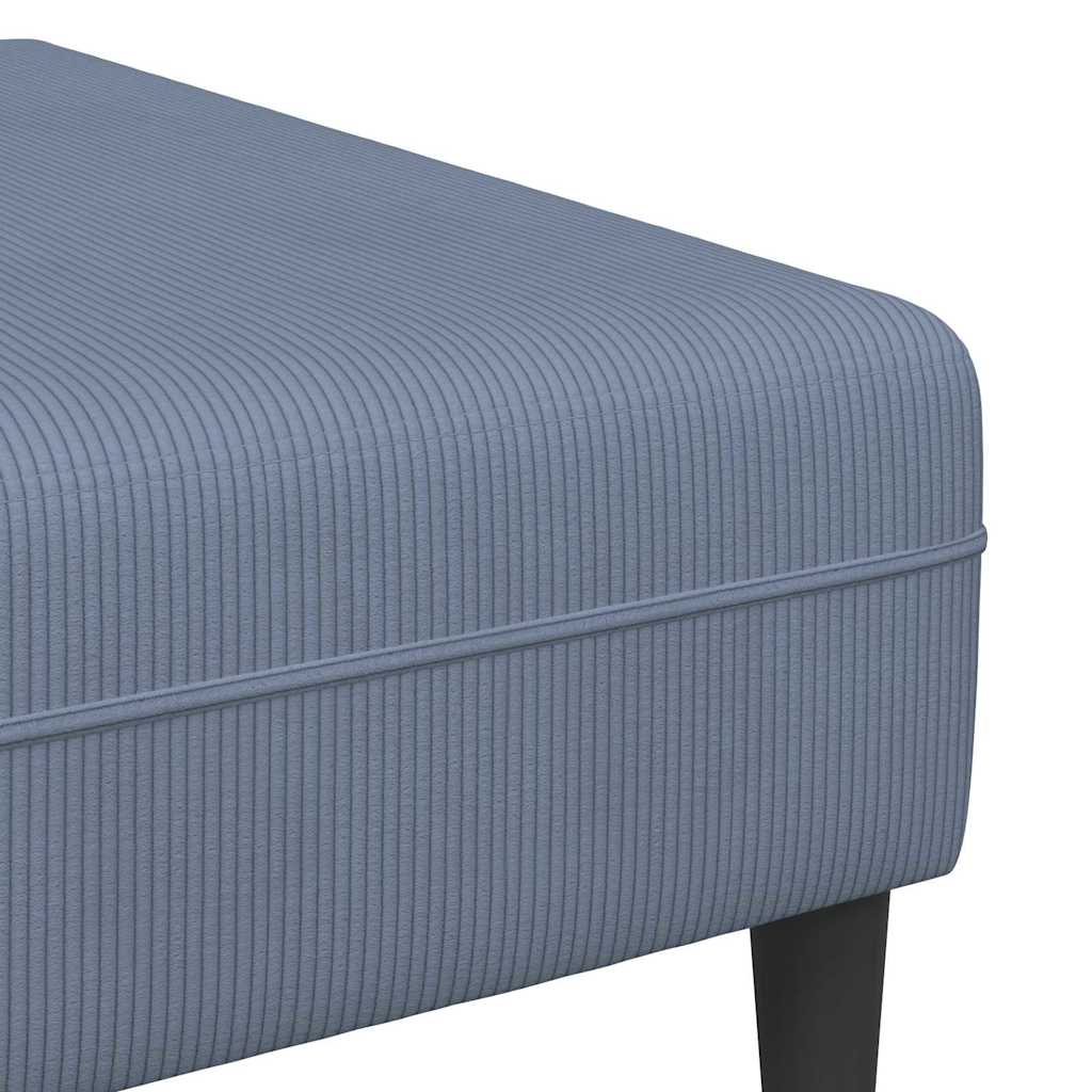 Sofa din material textil cu pernă albastru Țesătură de catifea GartenMobel Dekor