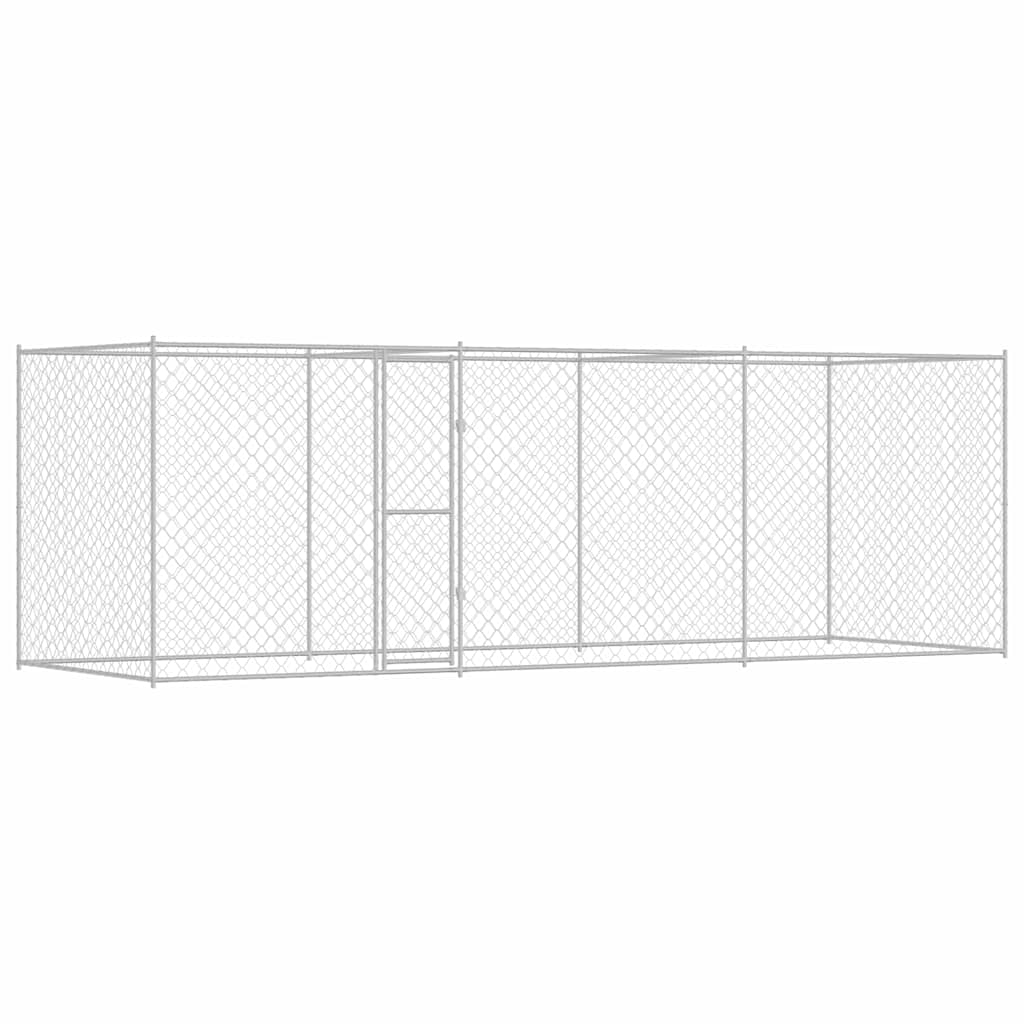 Cușcă pentru câine Argintiu 600 x 200 x 256 cm Oțel Galvanizat GartenMobel Dekor