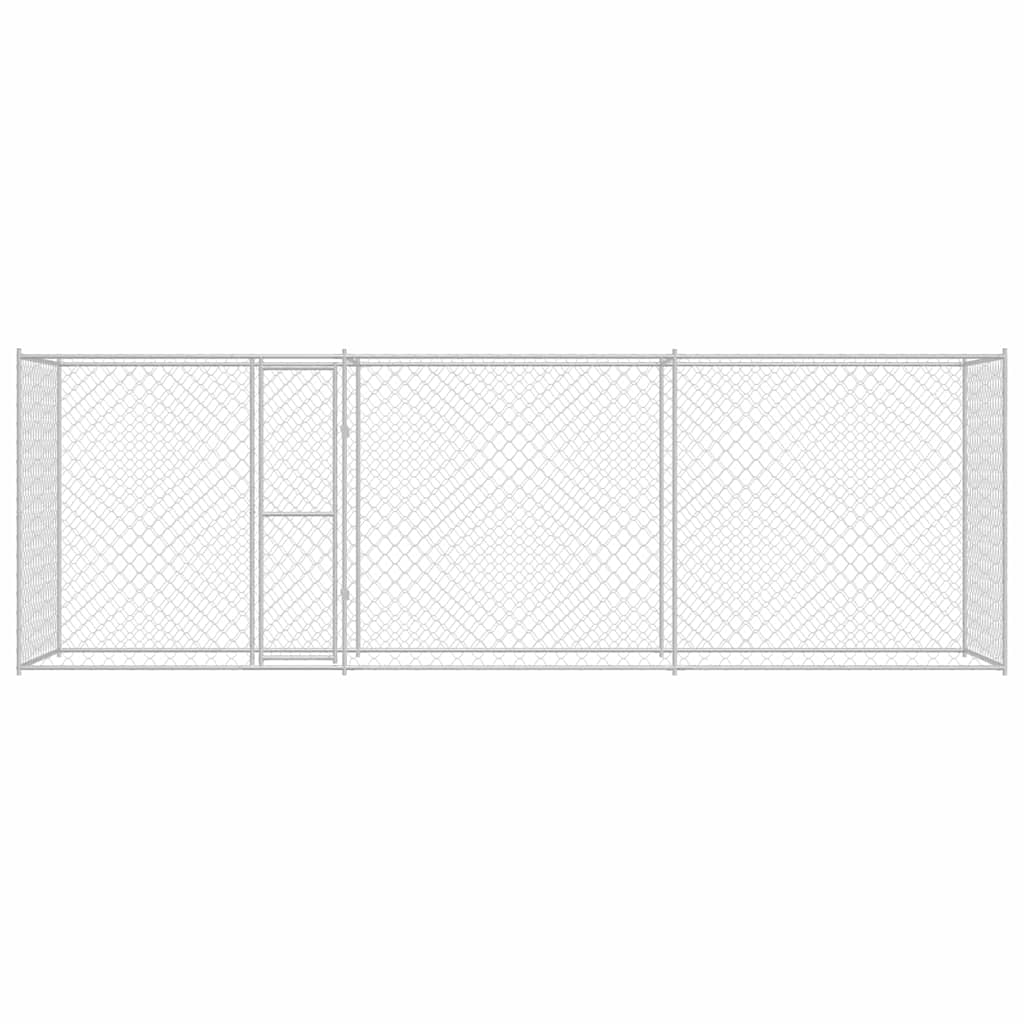 Cușcă pentru câine Argintiu 600 x 200 x 256 cm Oțel Galvanizat GartenMobel Dekor