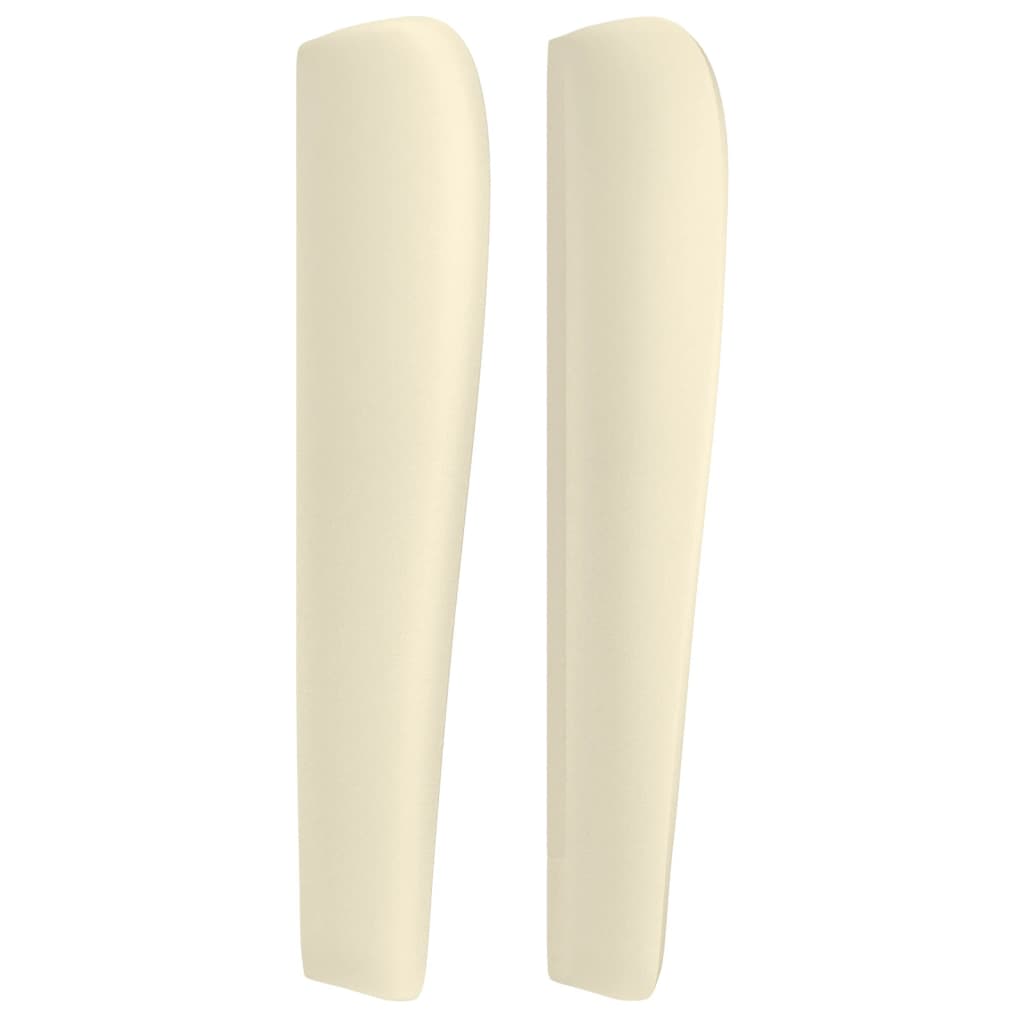 Tăblie de pat cu aripioare, crem, 83x23x118/128 cm, piele eco GartenMobel Dekor