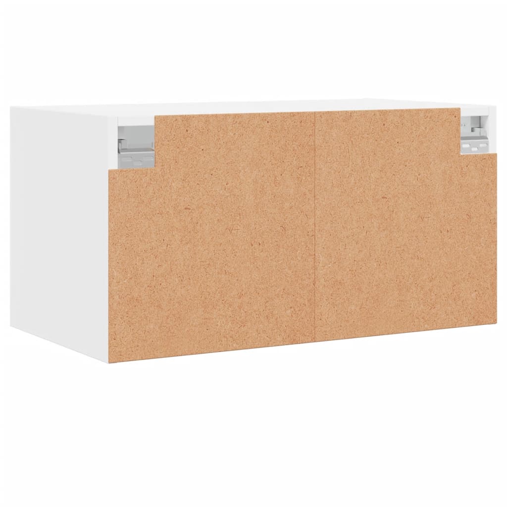 Dulap de perete cu uși din sticlă, alb, 68,5x37x35 cm GartenMobel Dekor