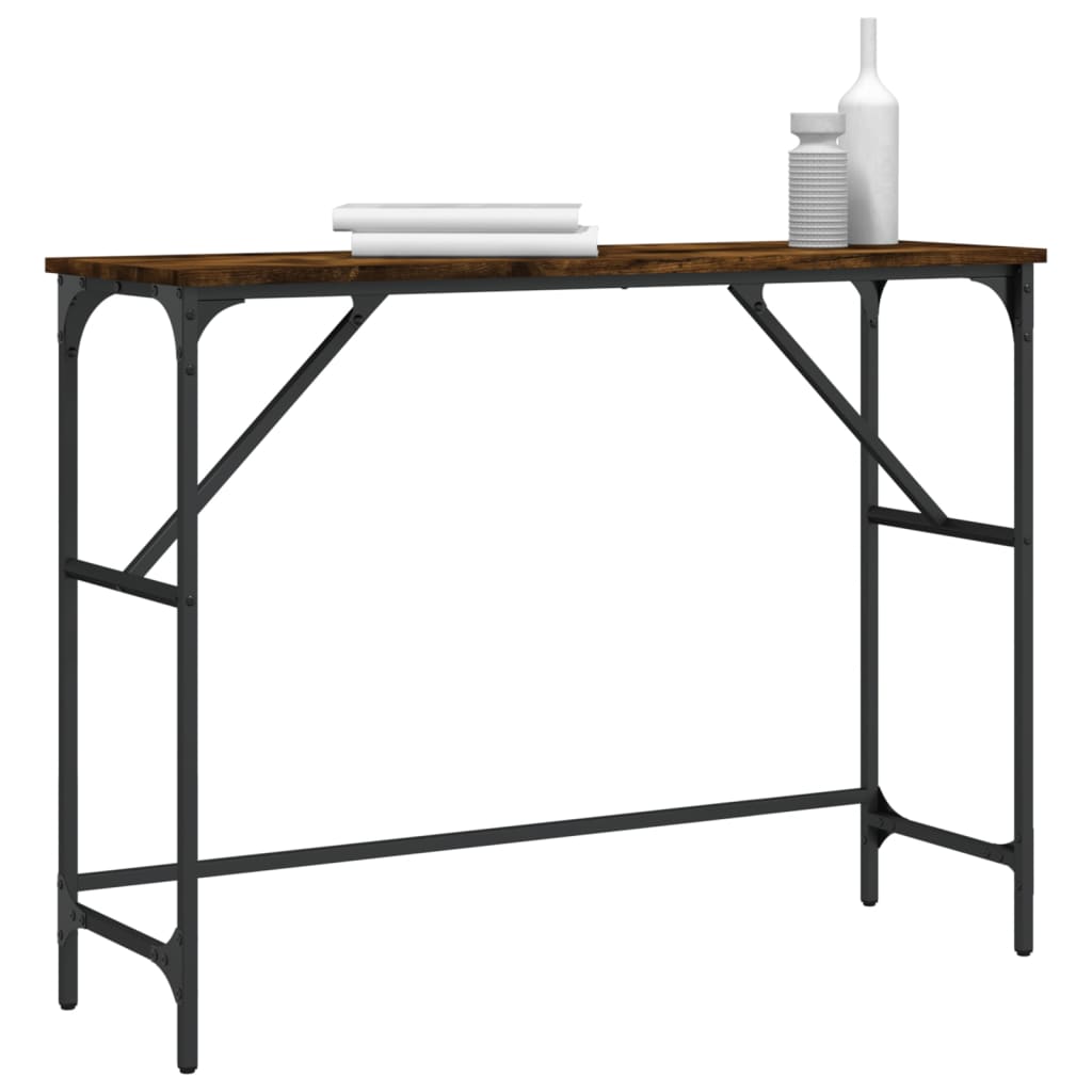 Măsuță consolă, stejar fumuriu, 100x32x75 cm, lemn prelucrat GartenMobel Dekor