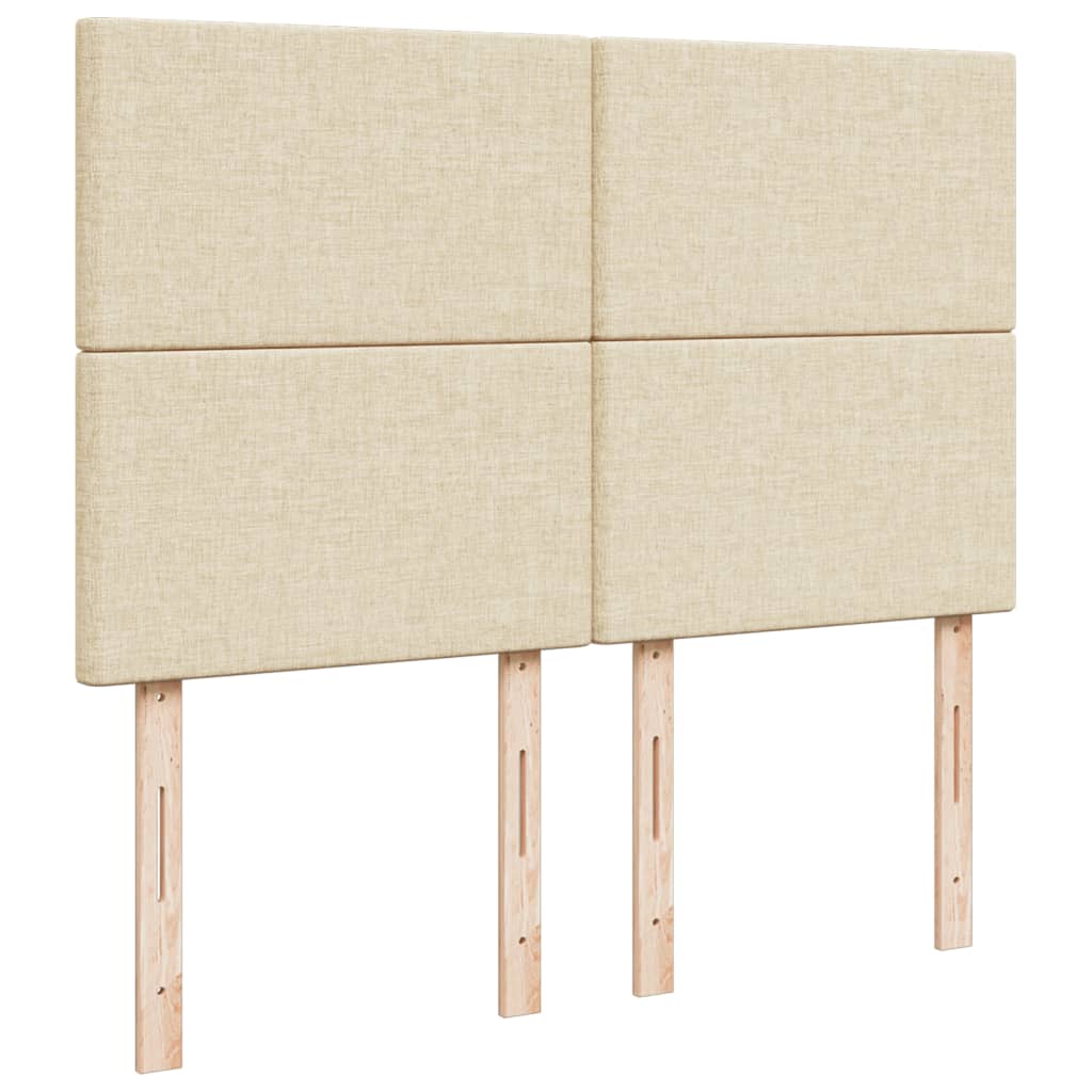 Pat box spring cu saltea, crem, 160x200 cm, material textil GartenMobel Dekor