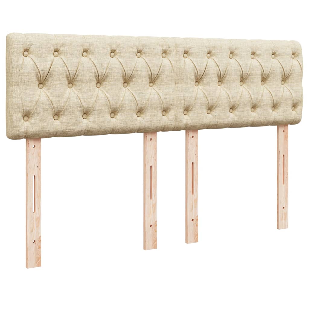 Pat box spring cu saltea, crem, 160x200 cm, material textil GartenMobel Dekor