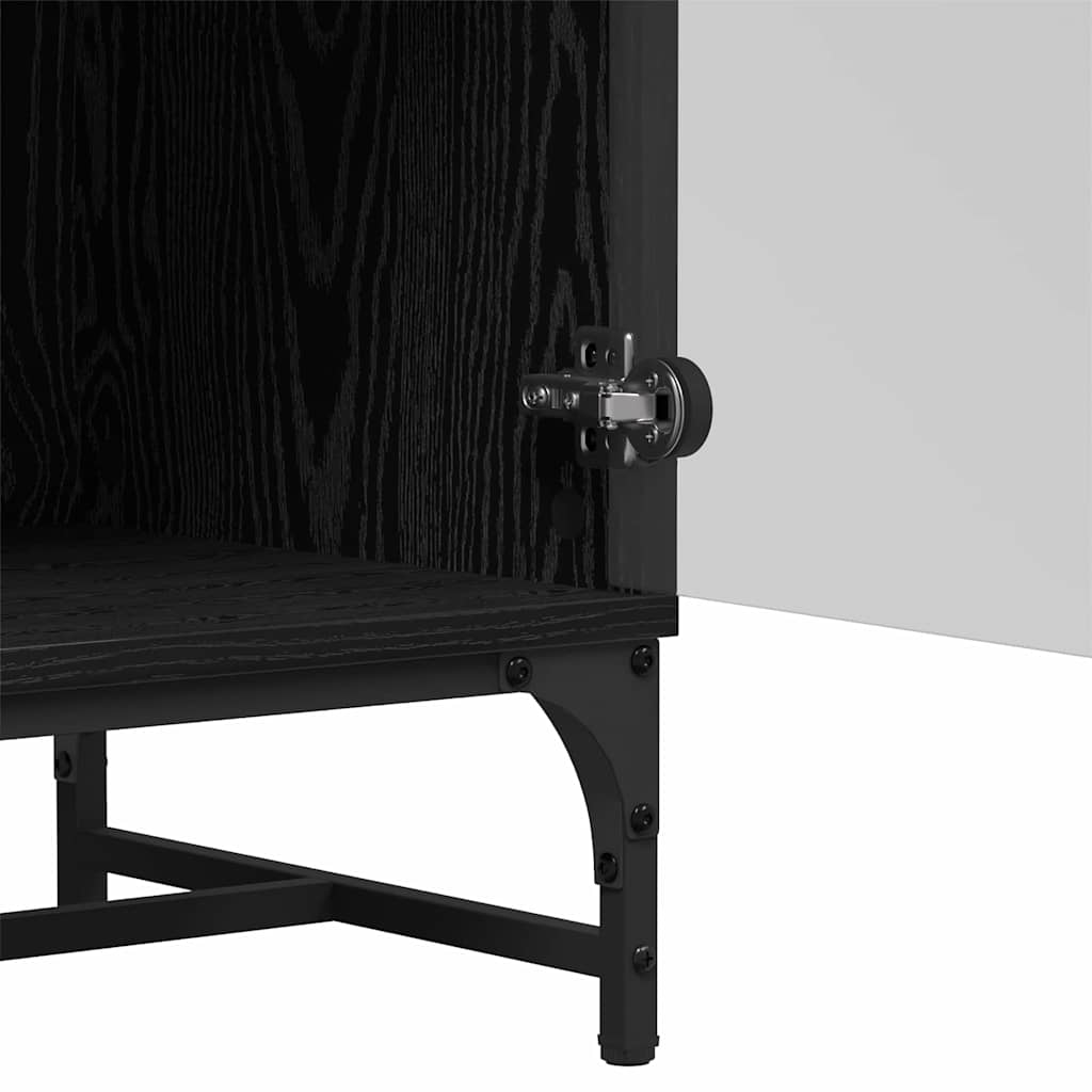 Bufet Stejar negru 35 x 37 x 117 cm Lemn compozit GartenMobel Dekor