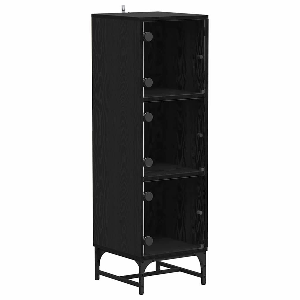 Bufet Stejar negru 35 x 37 x 117 cm Lemn compozit GartenMobel Dekor