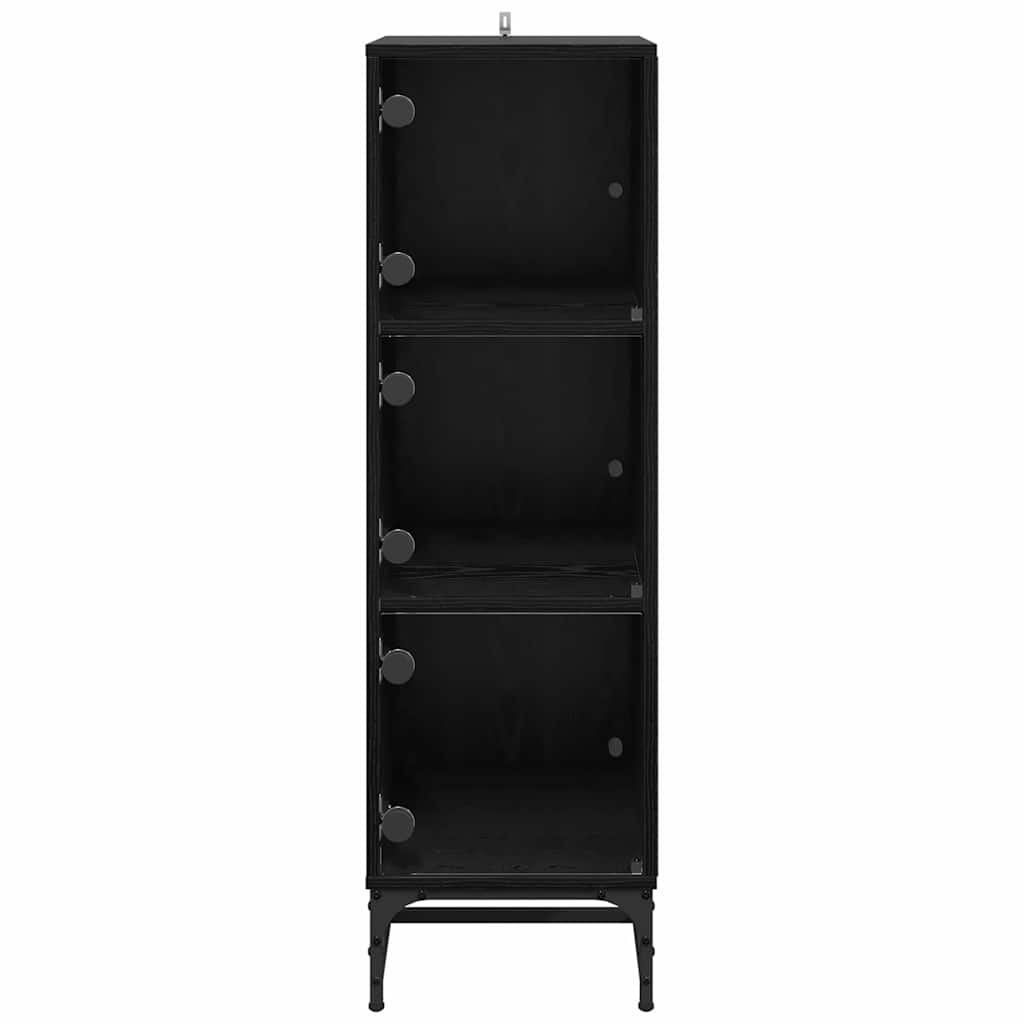Bufet Stejar negru 35 x 37 x 117 cm Lemn compozit GartenMobel Dekor