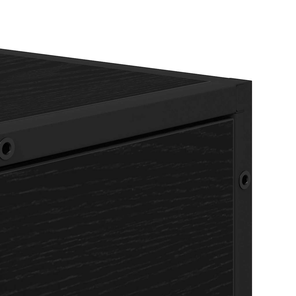 Bufet cu sertar Stejar negru 35.5 x 35 x 76 cm Lemn compozit GartenMobel Dekor