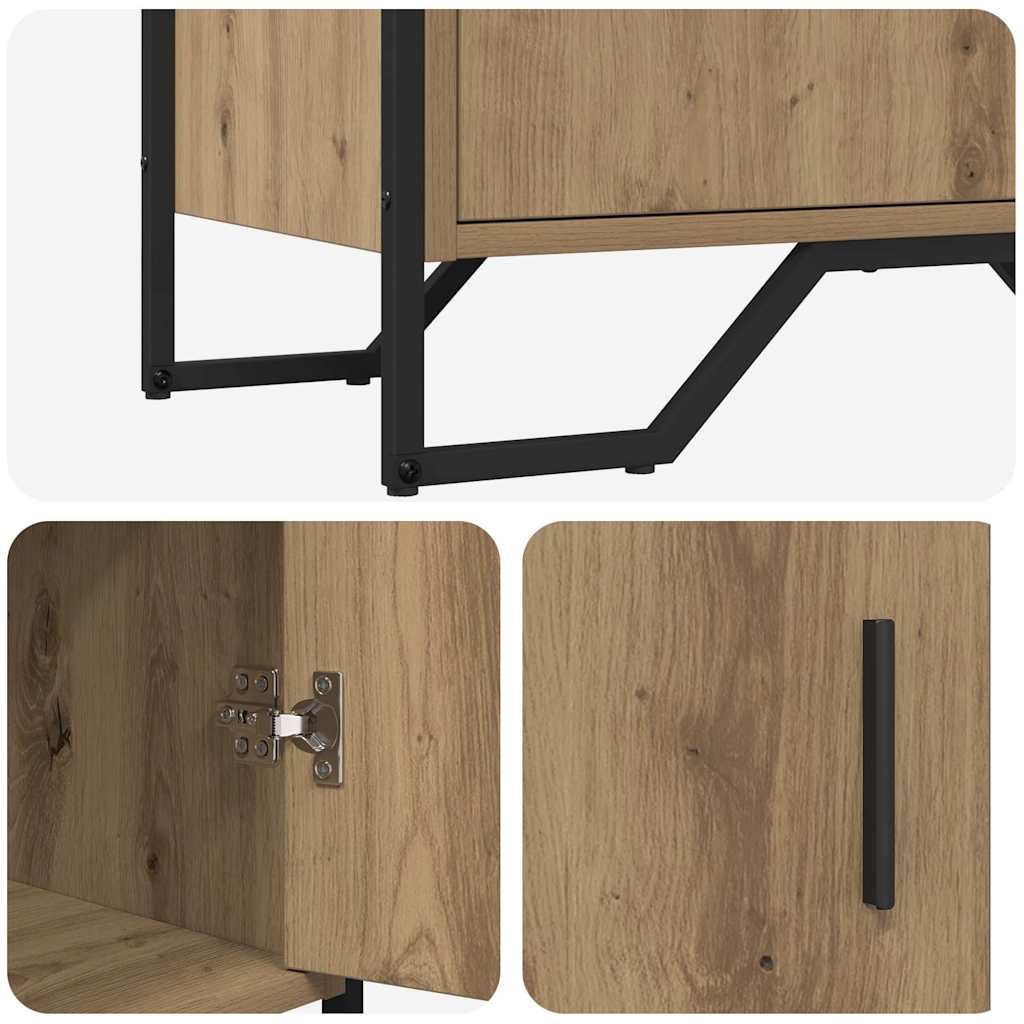 Bufet stejar artizanal 78 x 35.5 x 74.5 cm Lemn compozit GartenMobel Dekor