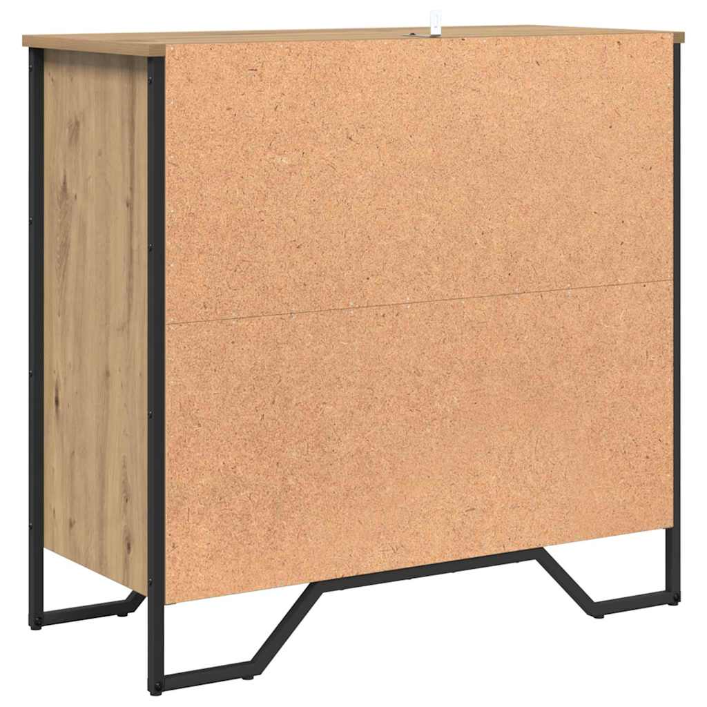 Bufet stejar artizanal 78 x 35.5 x 74.5 cm Lemn compozit GartenMobel Dekor