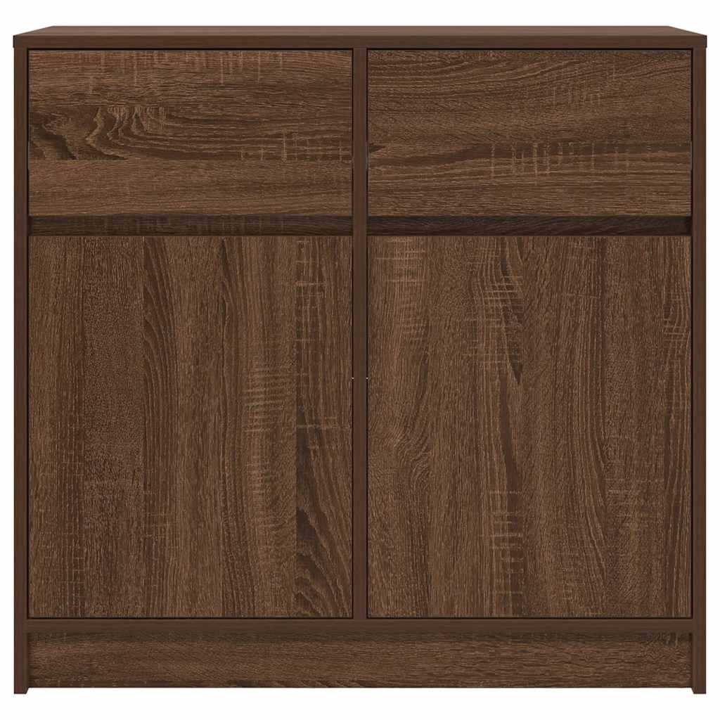 Bufetă cu sertar Stejar maro 80x34x76 cm Lemn prelucrat GartenMobel Dekor