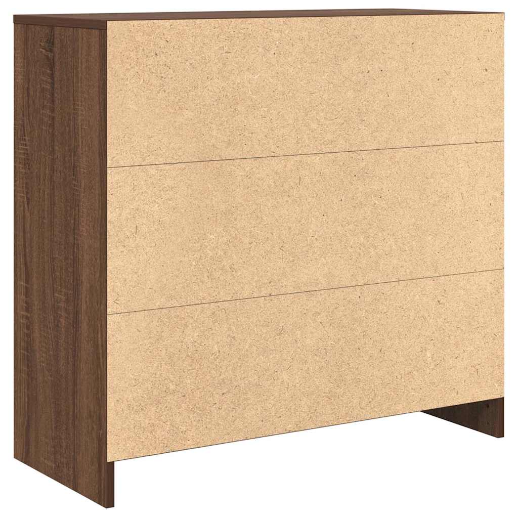 Bufetă cu sertar Stejar maro 80x34x76 cm Lemn prelucrat GartenMobel Dekor
