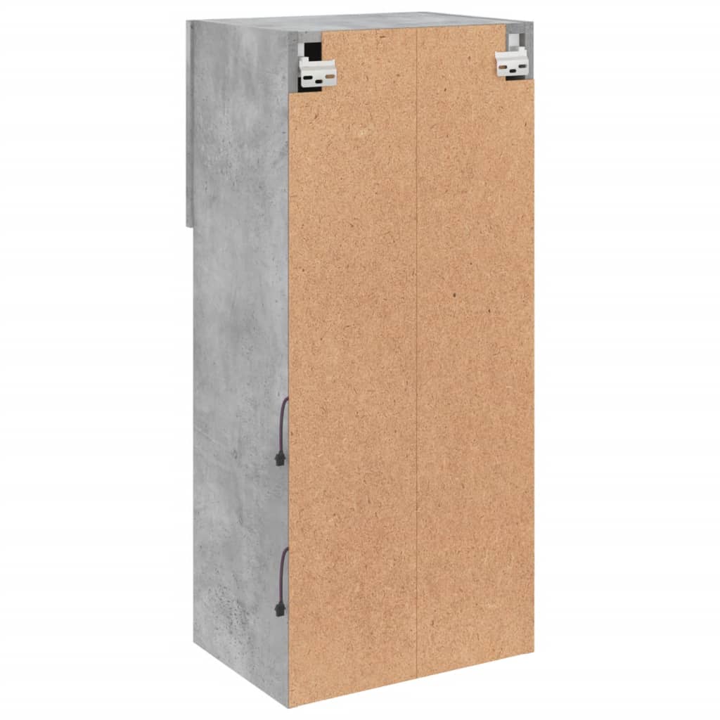 Comode TV cu lumini LED, 2 buc., gri beton, 40,5x30x90 cm GartenMobel Dekor