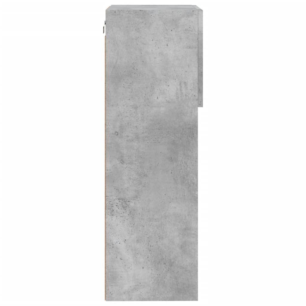 Comode TV cu lumini LED, 2 buc., gri beton, 40,5x30x90 cm GartenMobel Dekor