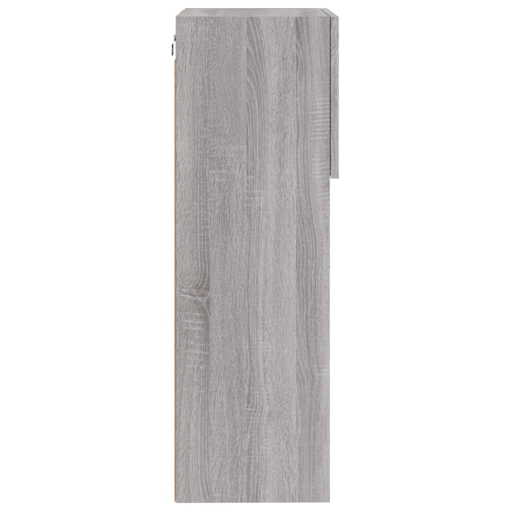 Comode TV cu lumini LED, 2 buc., gri sonoma, 40,5x30x90 cm GartenMobel Dekor