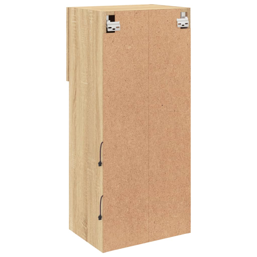 Comode TV cu lumini LED, 2 buc., stejar sonoma, 40,5x30x90 cm GartenMobel Dekor