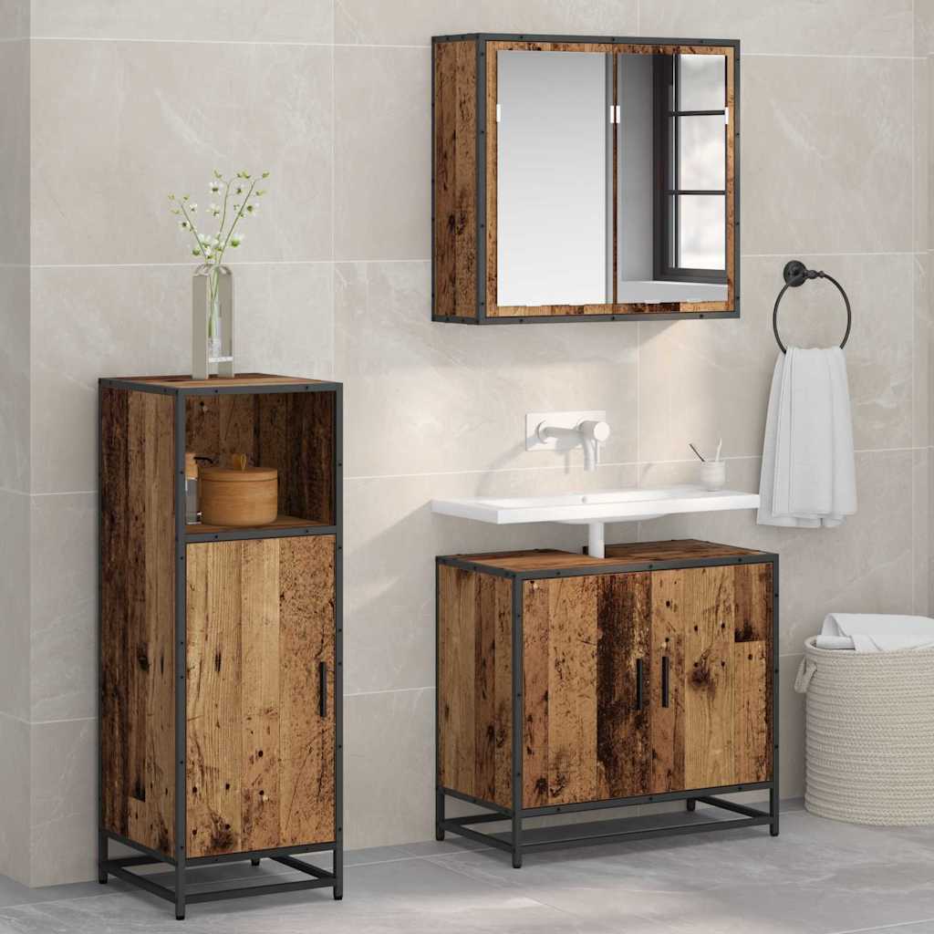 Dulap de Baie Lemn vechi 35 x 37.5 x 100 cm Lemn compozit GartenMobel Dekor