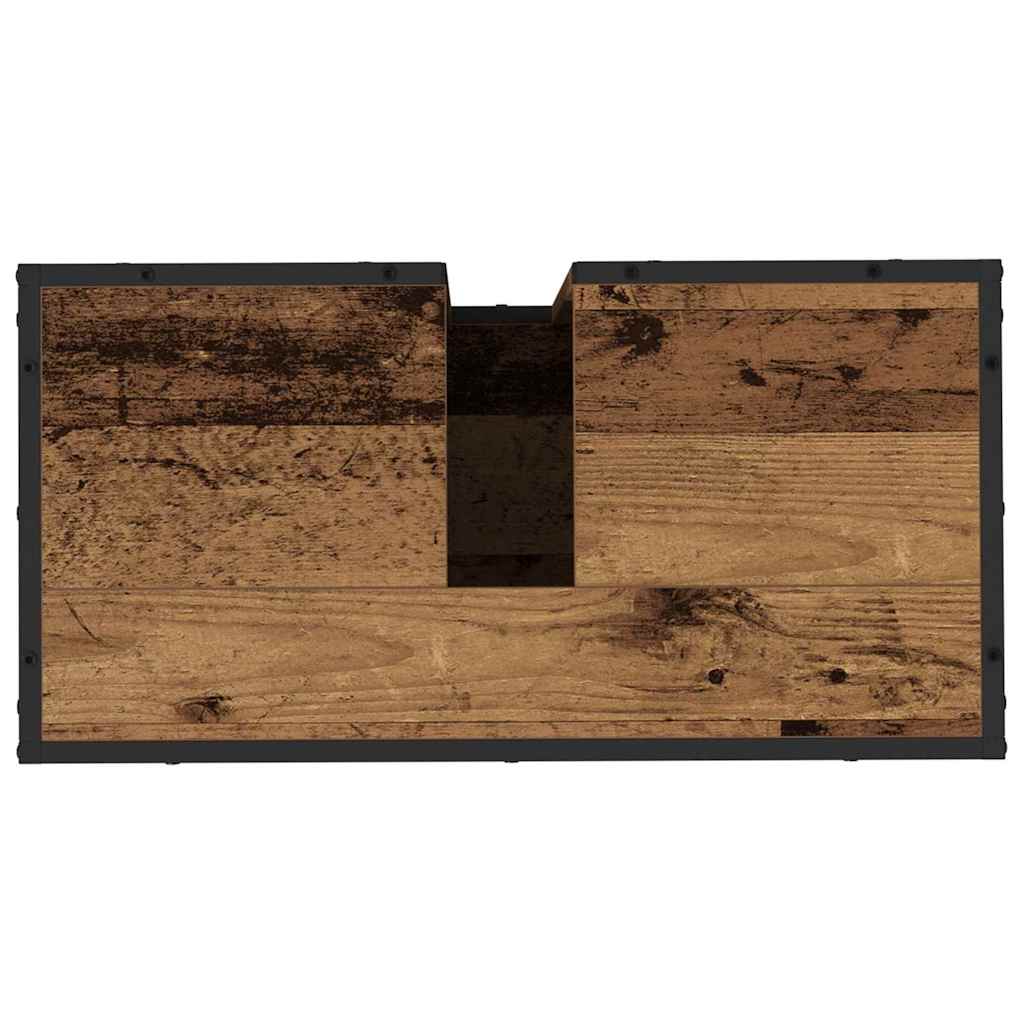 Dulap pentru Chiuveta de Baie cu ușă Lemn vechi 65 x 33 x 60 cm GartenMobel Dekor