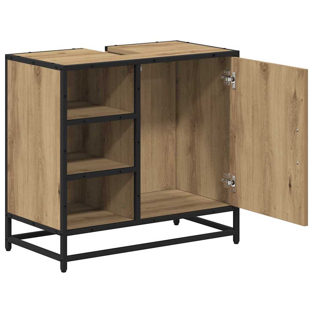 Dulap pentru Chiuveta de Baie stejar artizanal 65 x 33 x 60 cm GartenMobel Dekor