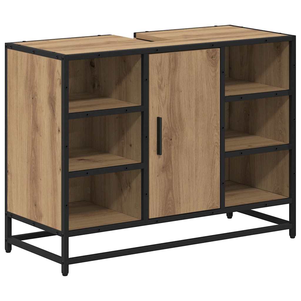 Dulap pentru Chiuveta de Baie stejar artizanal 80 x 33 x 60 cm GartenMobel Dekor