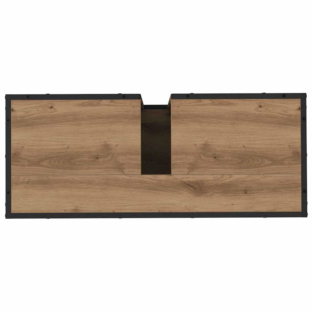 Dulap pentru Chiuveta de Baie stejar artizanal 80 x 33 x 60 cm GartenMobel Dekor