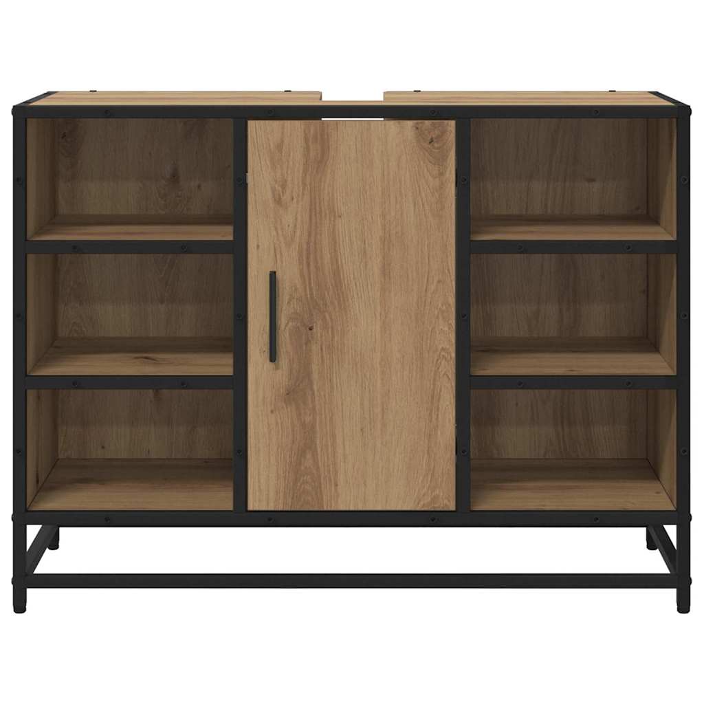 Dulap pentru Chiuveta de Baie stejar artizanal 80 x 33 x 60 cm GartenMobel Dekor
