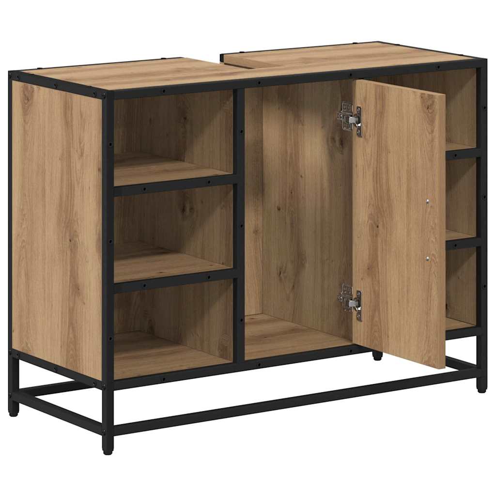 Dulap pentru Chiuveta de Baie stejar artizanal 80 x 33 x 60 cm GartenMobel Dekor