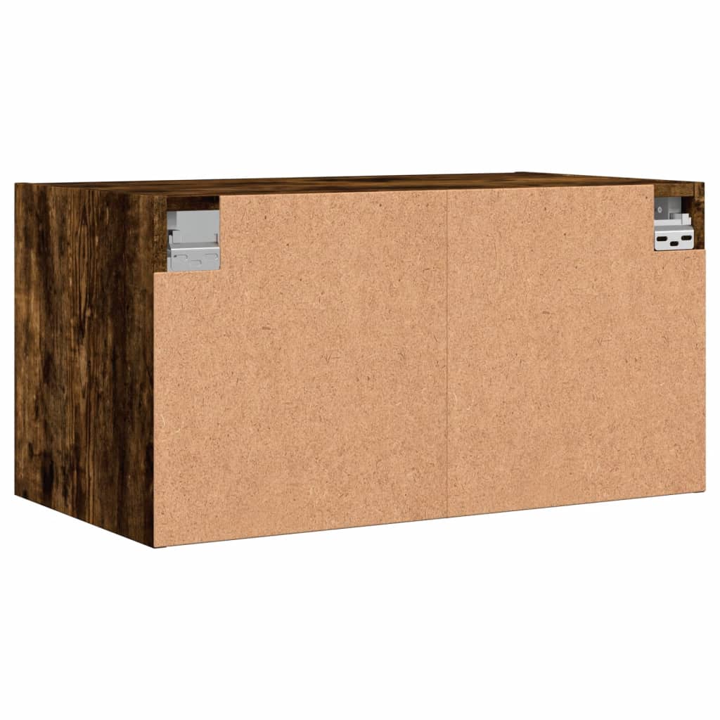 Dulapuri perete cu uși din sticlă, stejar fumuriu, 68,5x37x35cm GartenMobel Dekor