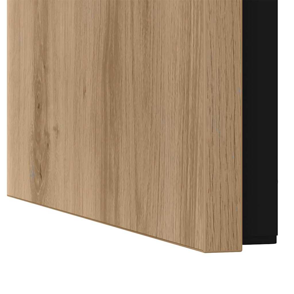 Masă de Cafea cu Tăvi Lăsate 3 pcs stejar artizanal GartenMobel Dekor